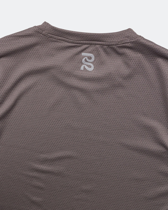 Womens Short Sleeve Micromesh Tee - Shadow