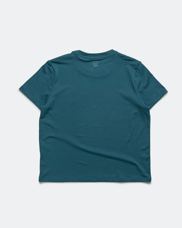 Womens Short Sleeve Micromesh Tee - Storm
