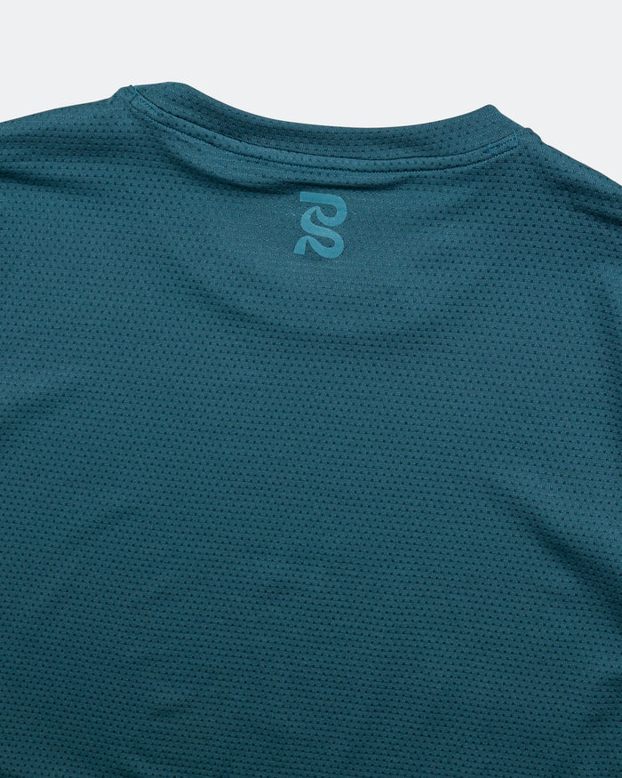 Womens Short Sleeve Micromesh Tee - Storm