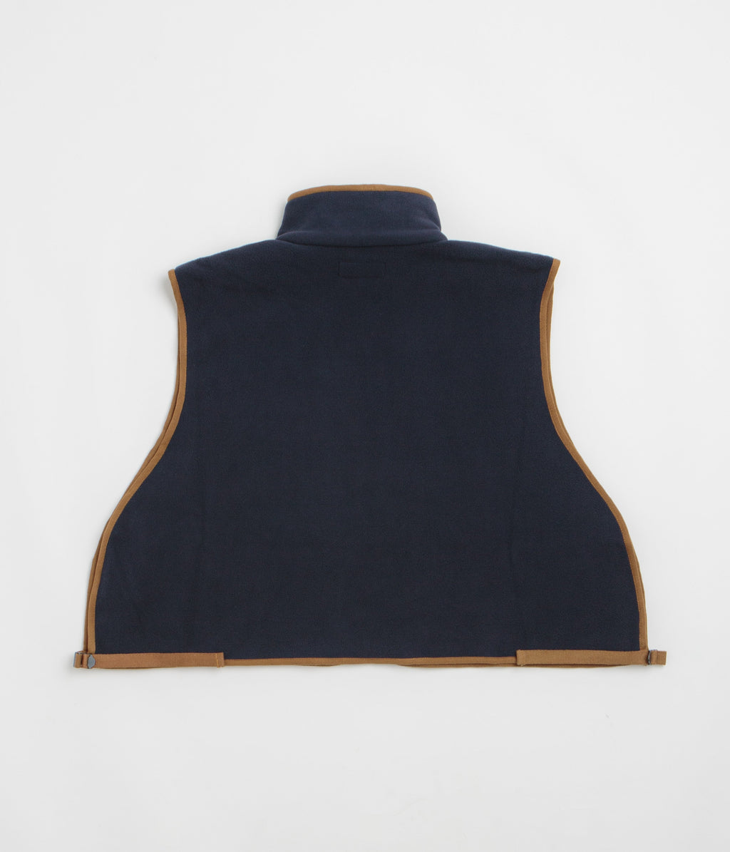 Workware Life Fleece Vest - Navy / Brown