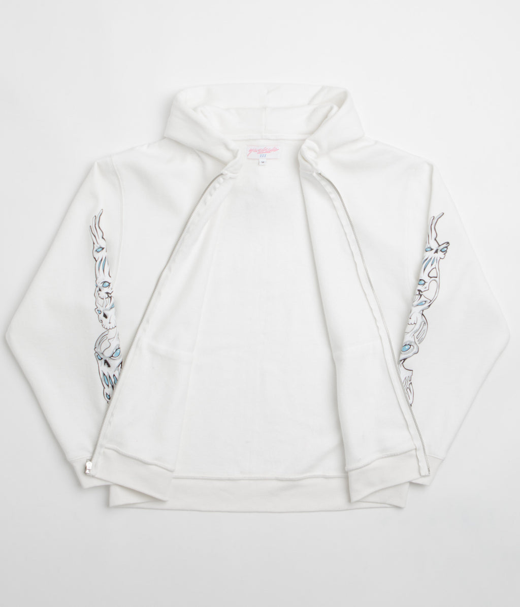 Yardsale Bullseye Full Zip Hoodie - Off White