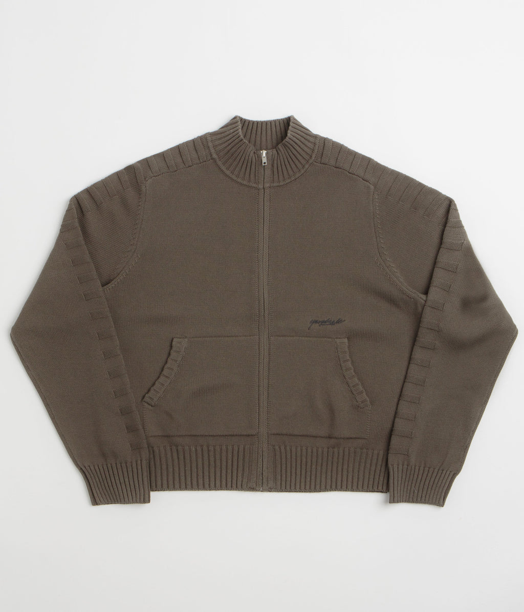 Yardsale Faldo Knitted Full-Zip Sweatshirt - Brown