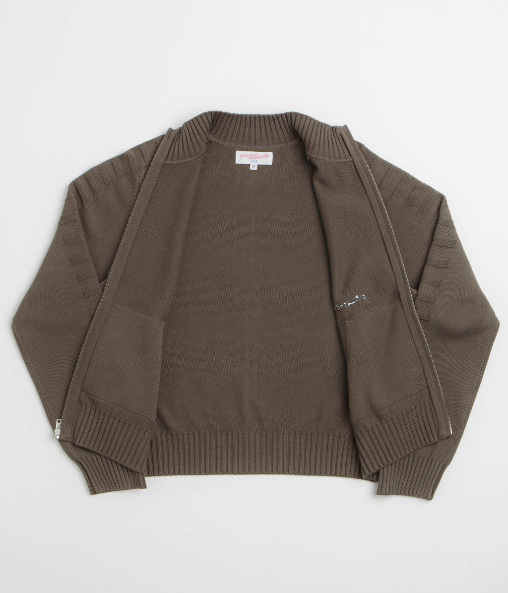 Yardsale Faldo Knitted Full-Zip Sweatshirt - Brown