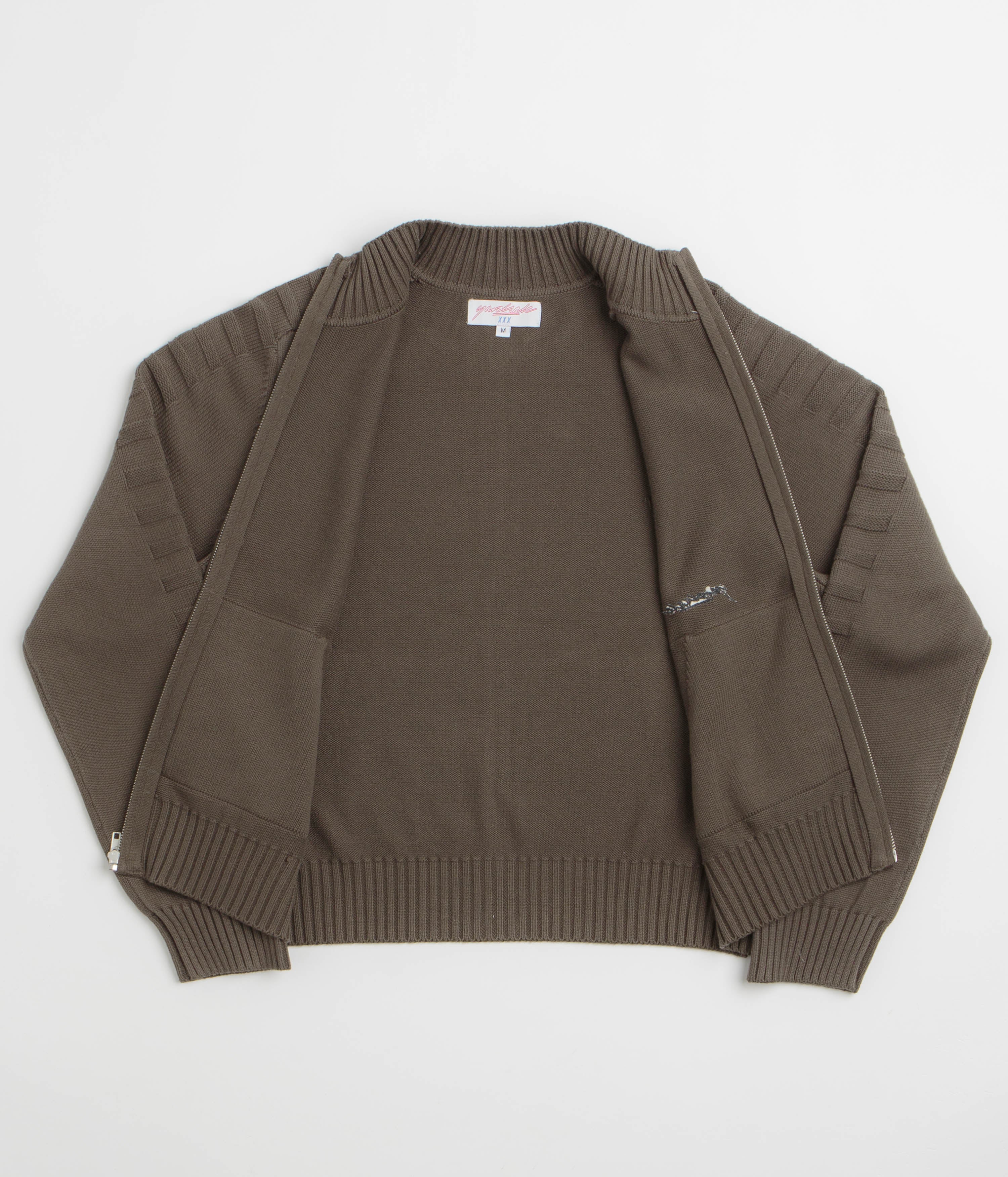 Yardsale Faldo Knitted Full-Zip Sweatshirt - Brown