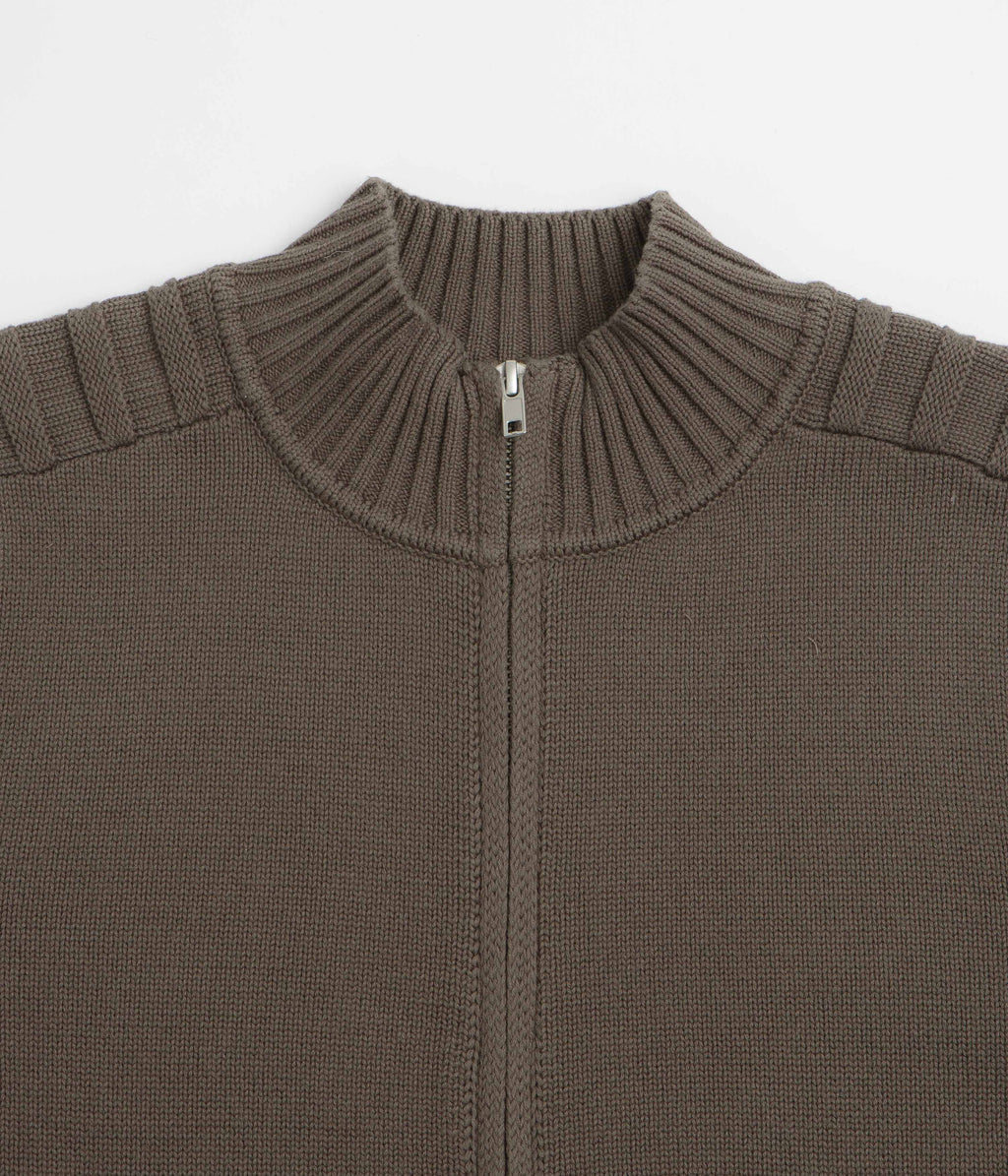 Yardsale Faldo Knitted Full-Zip Sweatshirt - Brown