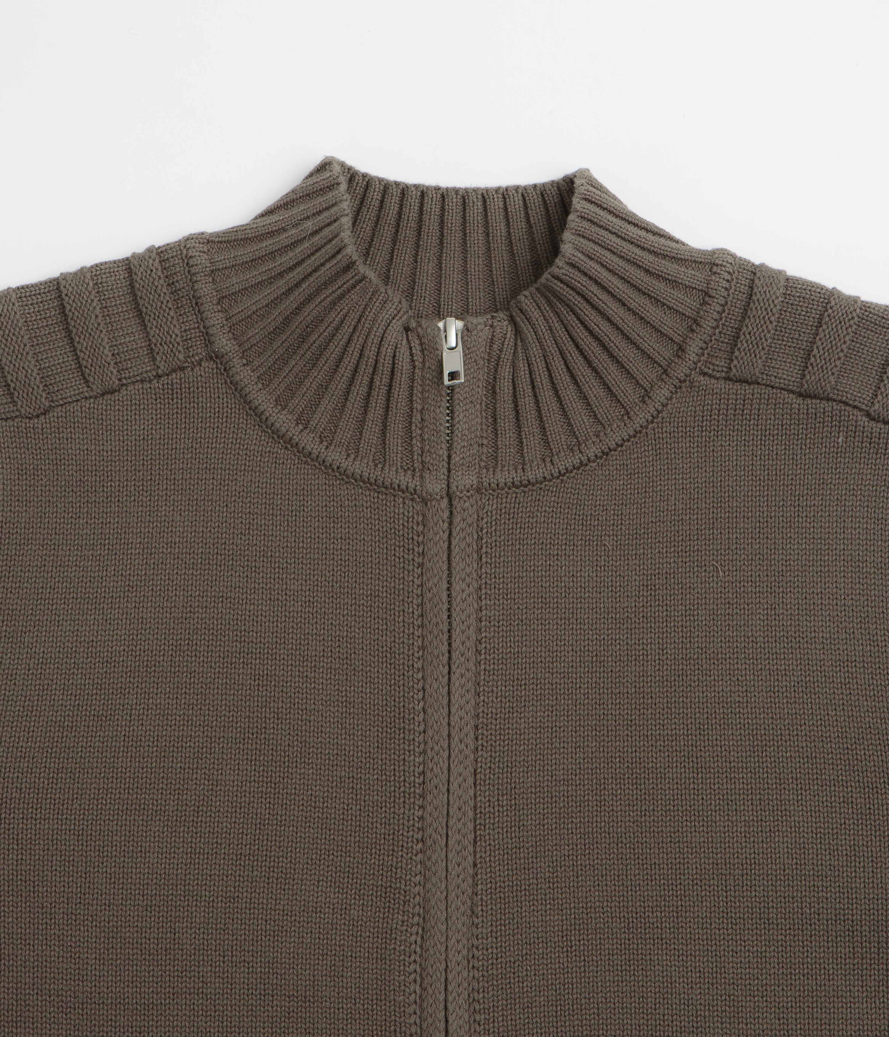 Yardsale Faldo Knitted Full-Zip Sweatshirt - Brown