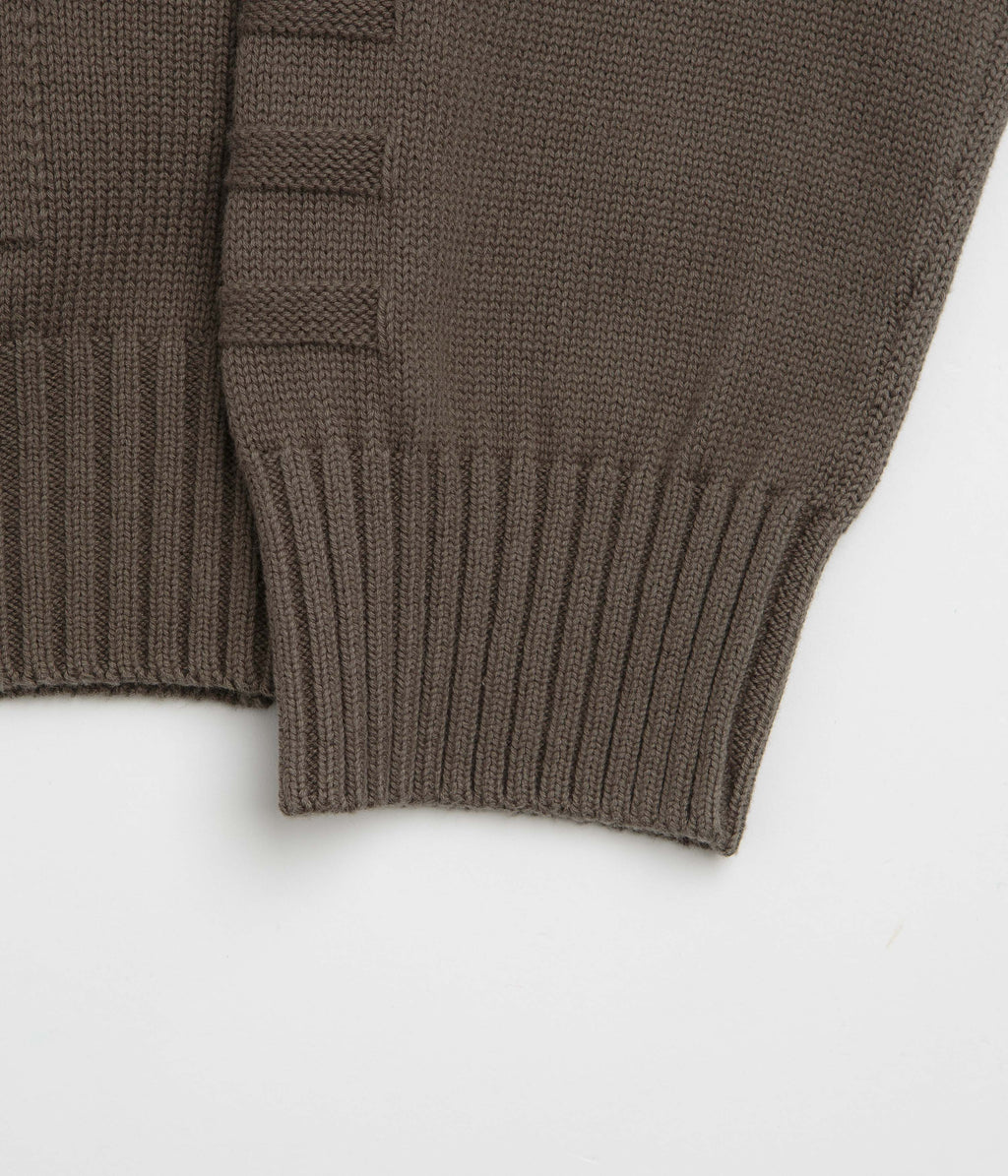 Yardsale Faldo Knitted Full-Zip Sweatshirt - Brown