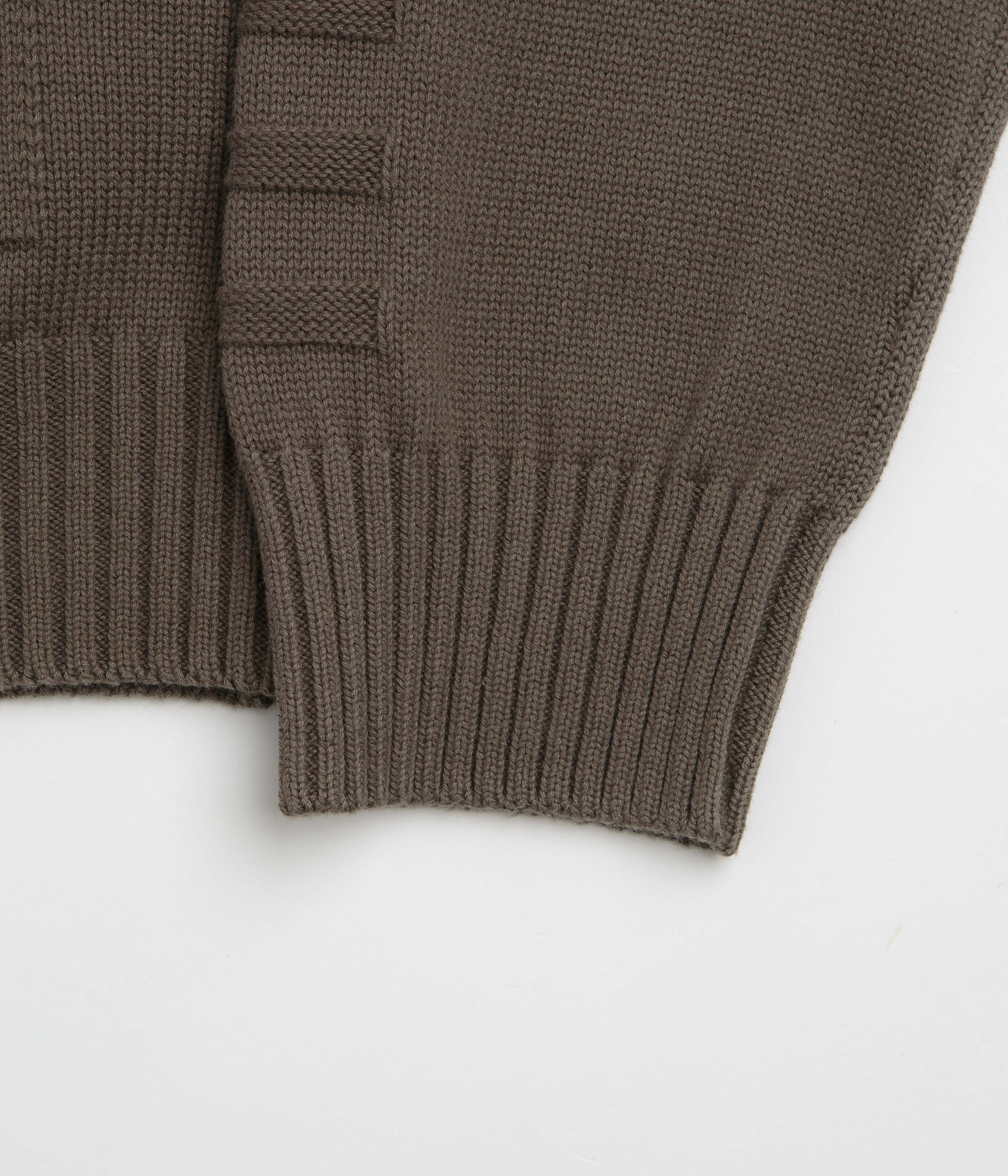 Yardsale Faldo Knitted Full-Zip Sweatshirt - Brown