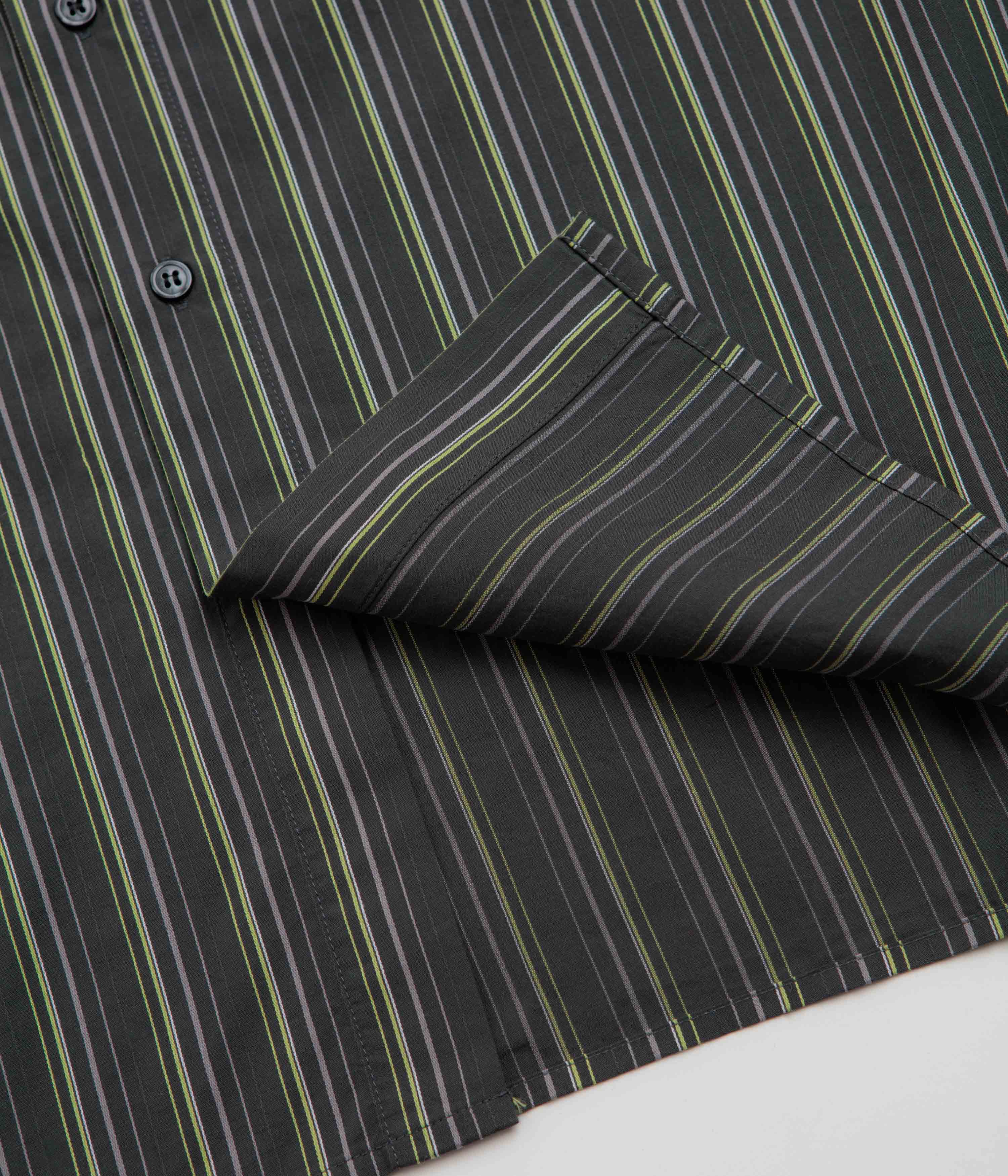 Yardsale Nightline Stripe Shirt - Grey