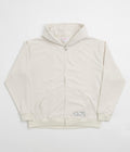 Yardsale Sprayed Waffle Full Zip Hoodie - Cream