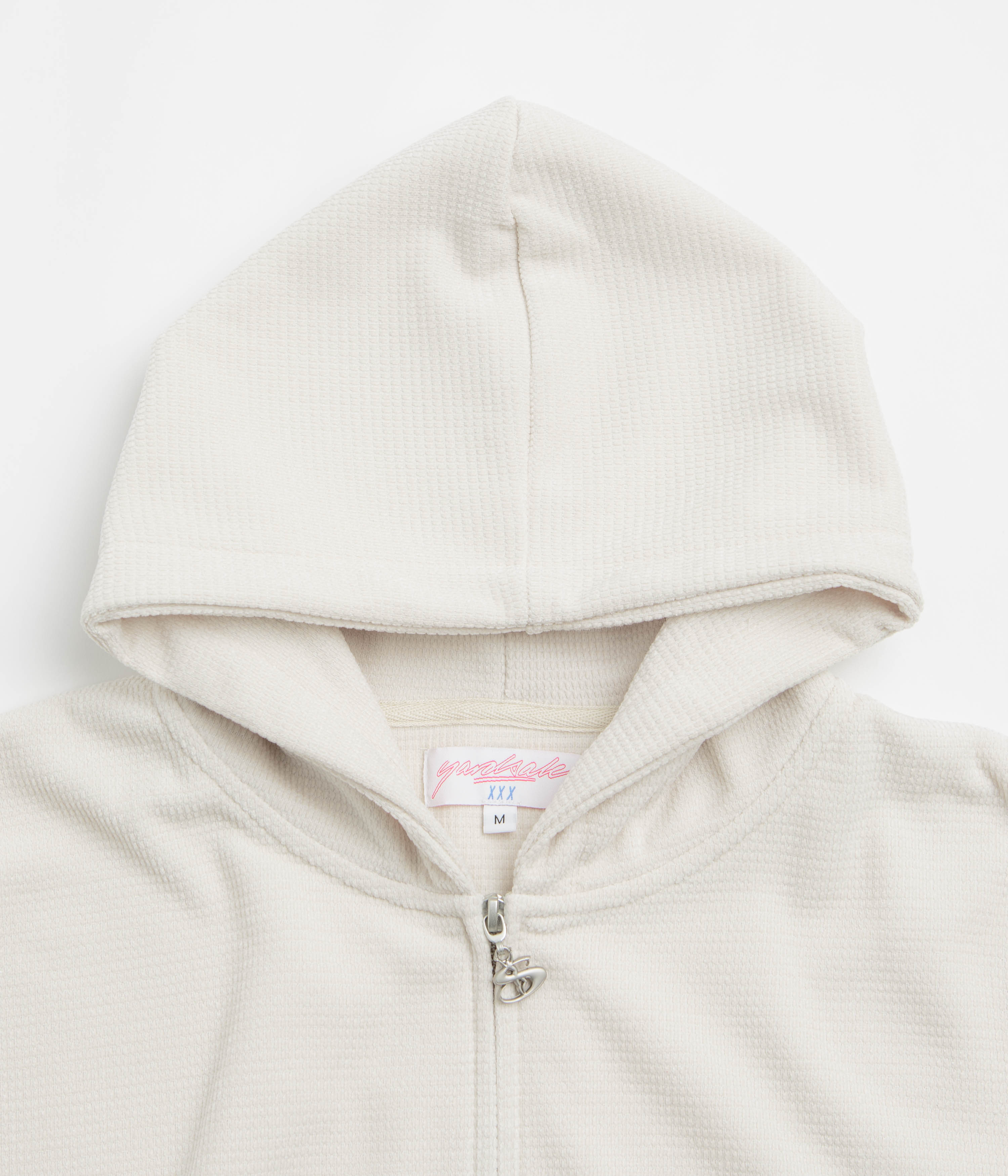 Yardsale Sprayed Waffle Full Zip Hoodie - Cream