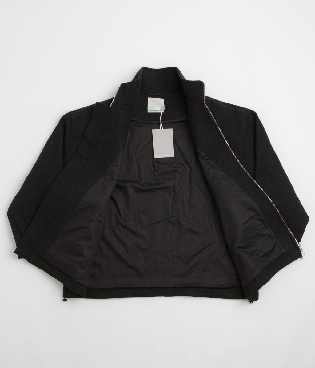 YMC Aaron Zip Fleece Jacket - Black