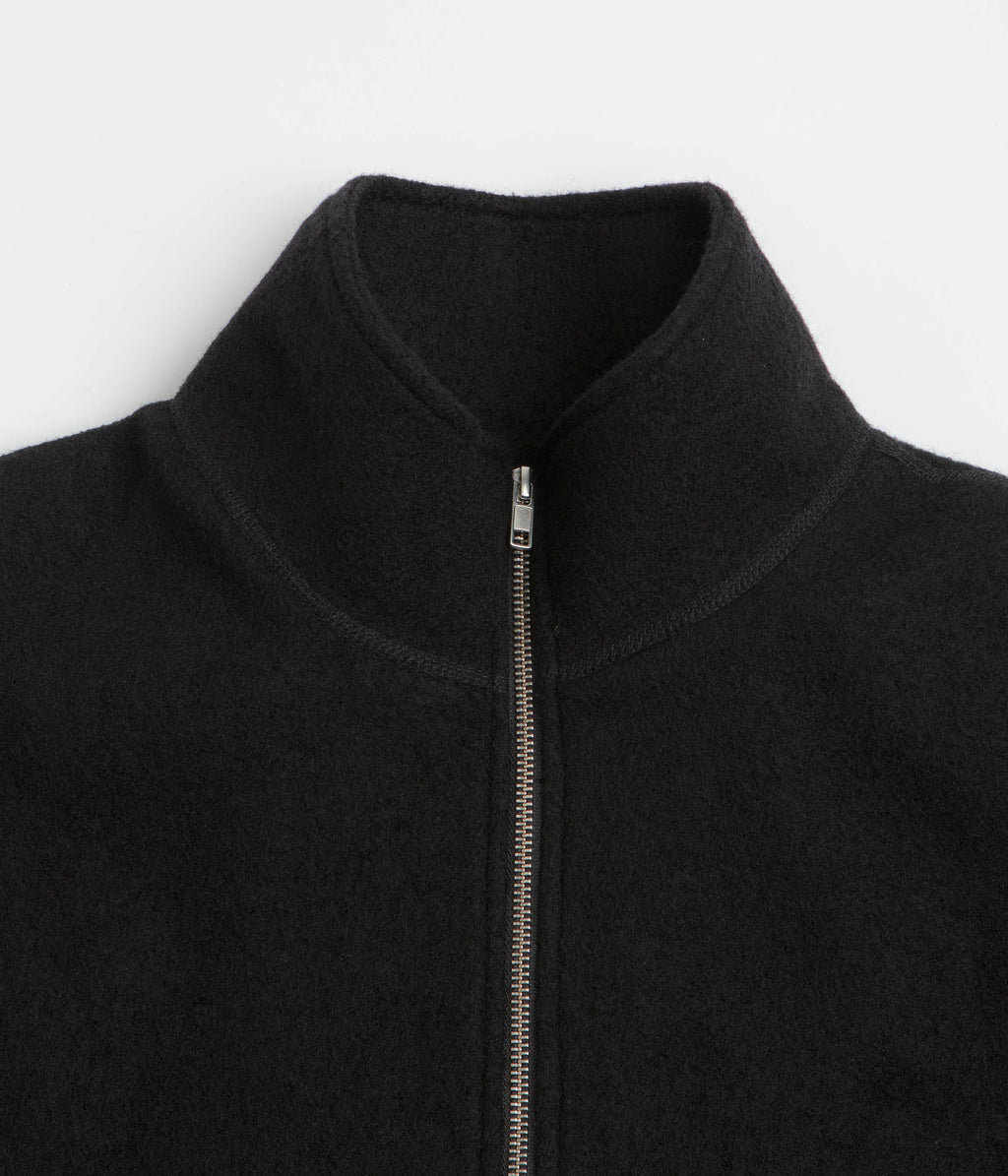 YMC Aaron Zip Fleece Jacket - Black