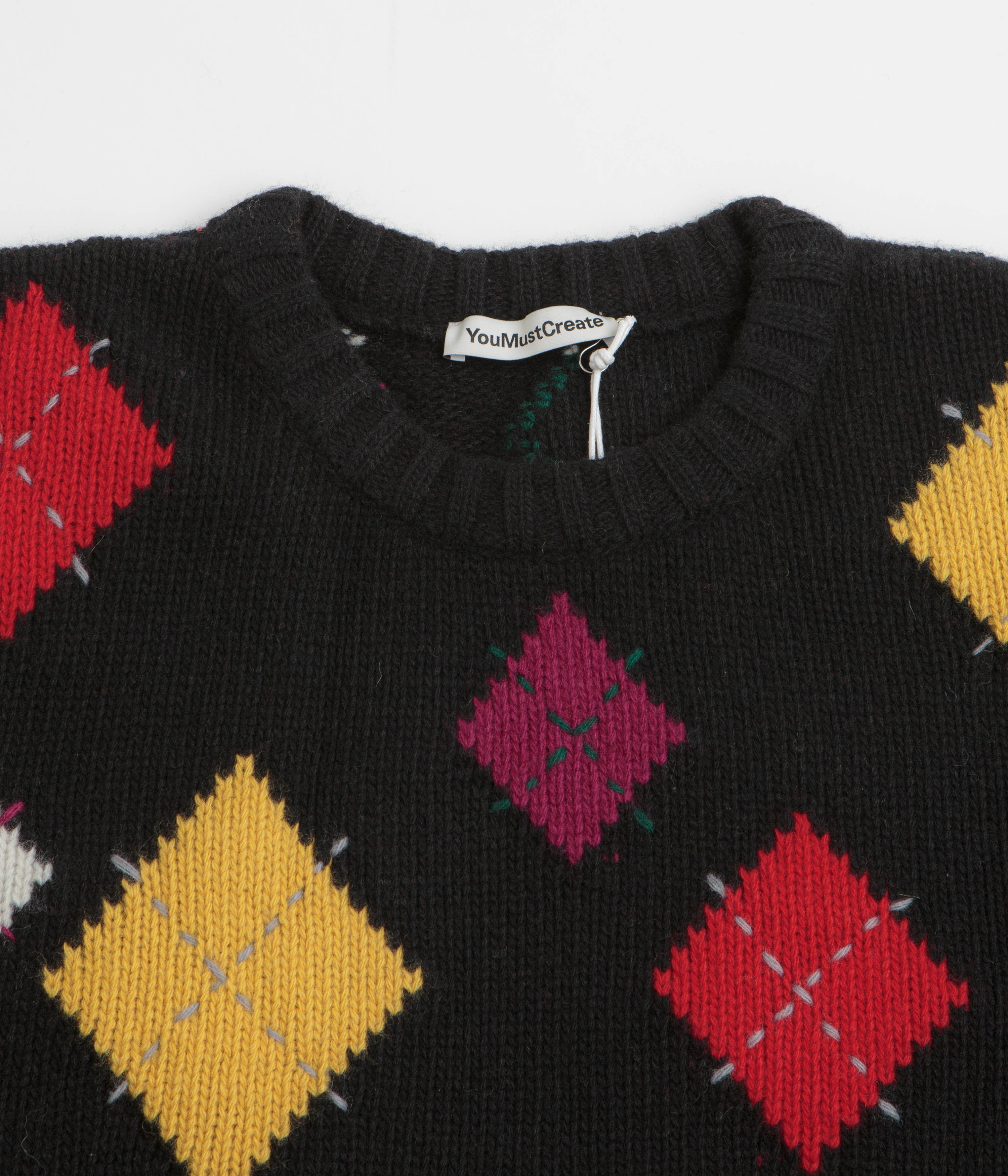 YMC Flint Knit Crewneck Sweatshirt - Black