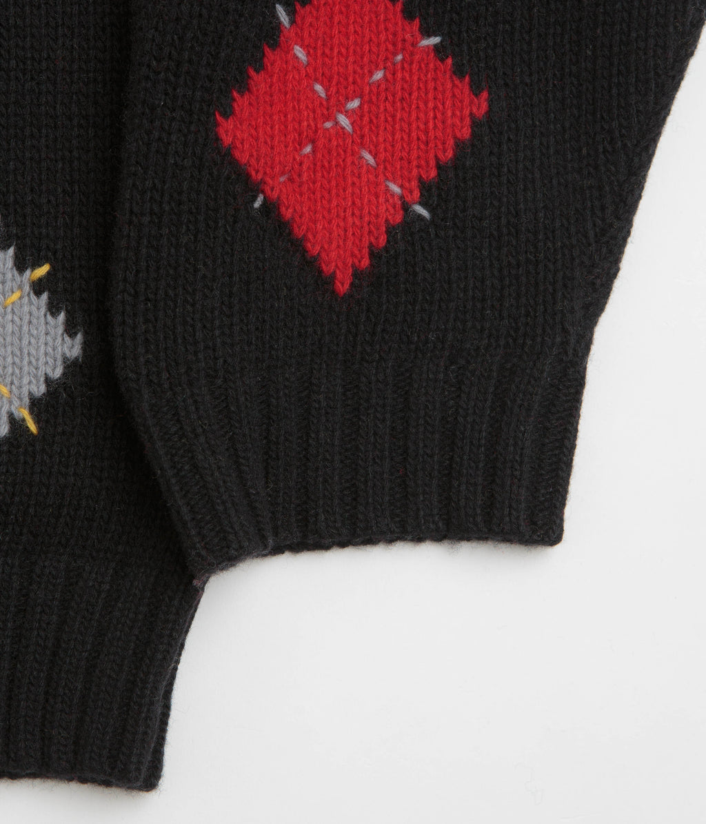 YMC Flint Knit Crewneck Sweatshirt - Black